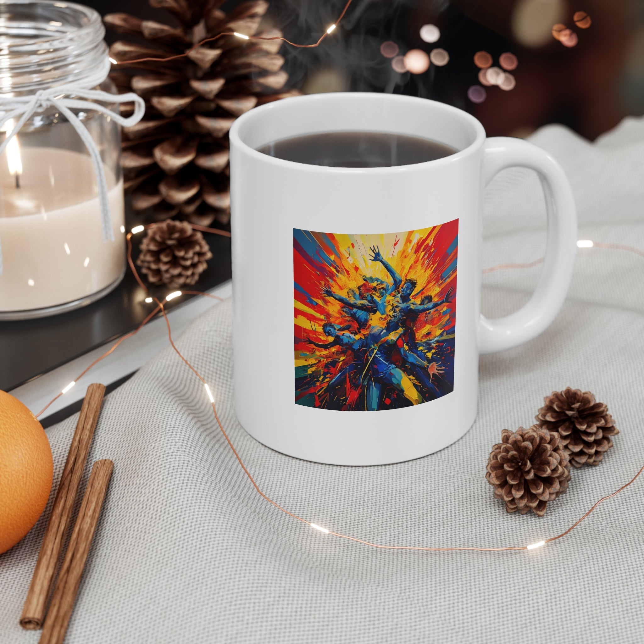Vibrant Abstract Chaos Mug by Armin