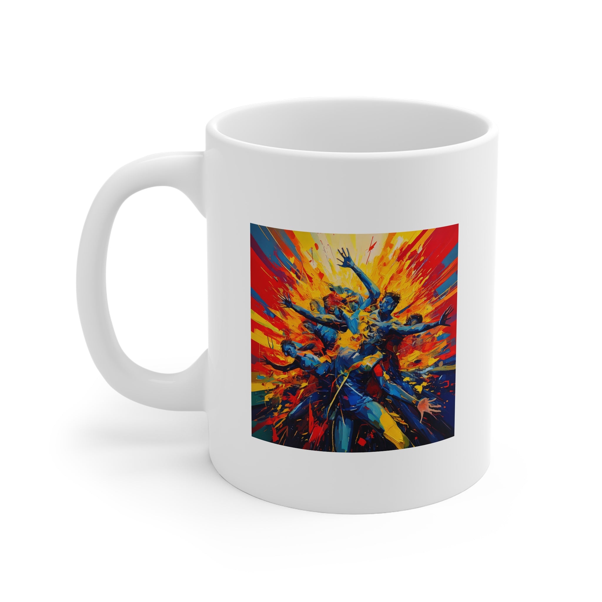 Vibrant Abstract Chaos Mug by Armin