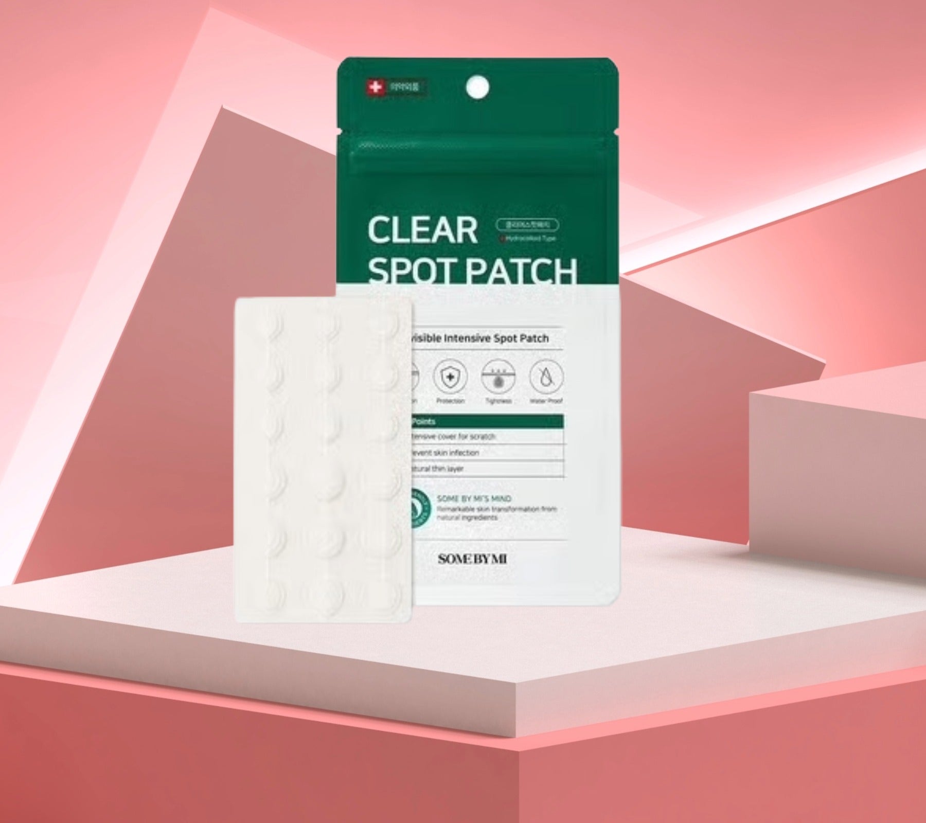 SOME BY MI 30 Days Miracle Clear Spot Patch 18 Count - Invisible Spot Sticker for Sensitive Skin