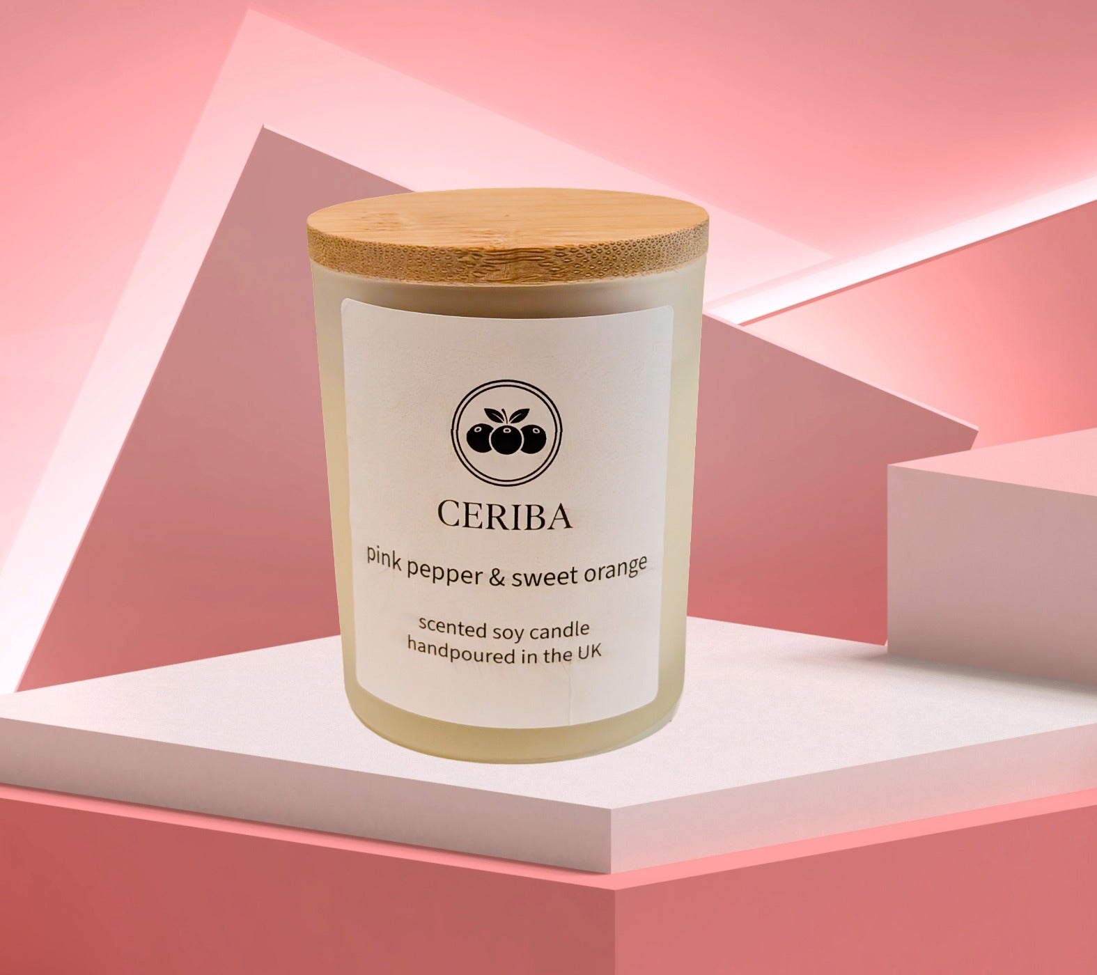 Ceriba pink pepper & sweet orange scented soy canndle